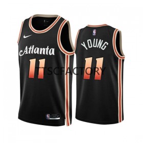 Dres Atlanta Hawks Trae Young 11 Nike 2022-23 City Edition Crno Swingman - Muške